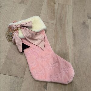 Juicy Couture Pink Stocking with Cream Cuff